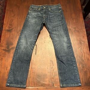 Levis Mens 513 Slim Straight Fit Jeans Blue Stretch Classic Denim W31 L32